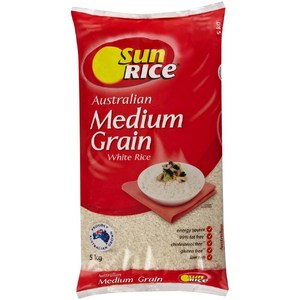 White Medium Grain Rice 5kg Sunrice