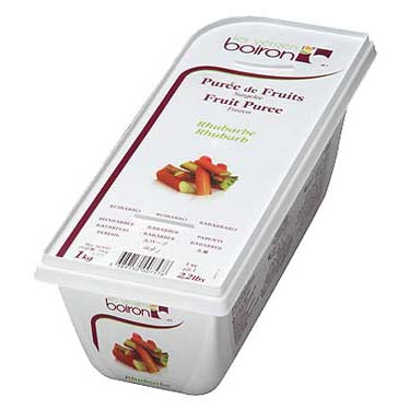 Rhubarb Puree Frozen 1kg Rectangle Tub Boiron brand