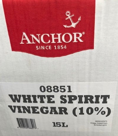 White Spirit Vinegar 10% (08851) 15lt BIB Anchor (Pre Order 3 days)