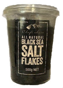 All Natural Black Sea Salt Flakes 500g Chefs Choice