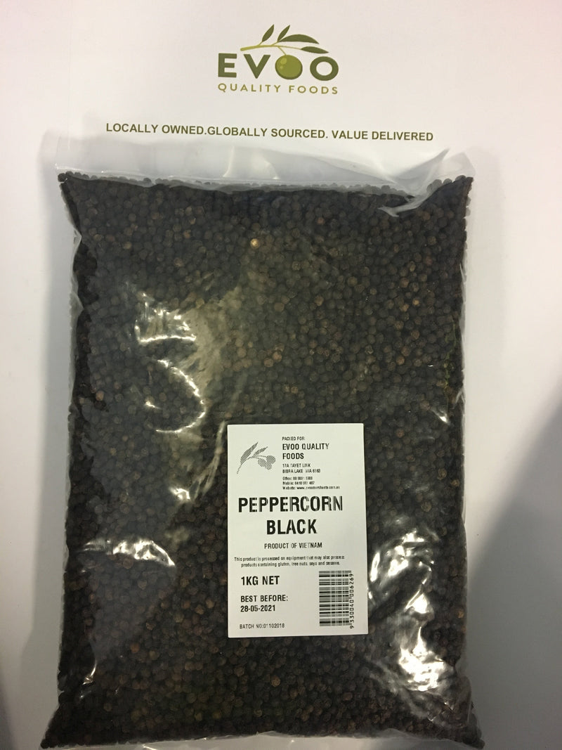 Black Whole Peppercorn 1kg Evoo QF