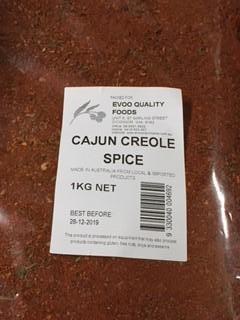 Cajun Creole Spice 1kg Bag Evoo QF