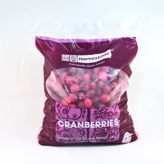 Cranberries Frozen 1kg Bag Harvestime