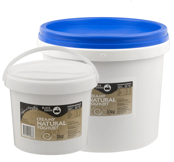 Yoghurt Natural Thick Creamy 10kg Tub Black Swan