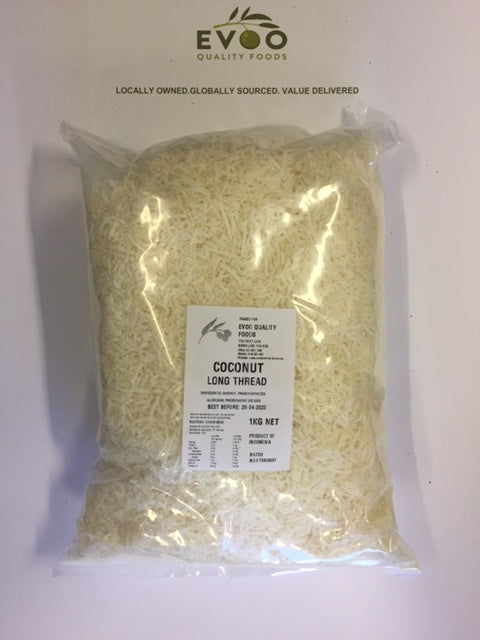 Coconut Shredded Long Thread 1kg Bag (1)