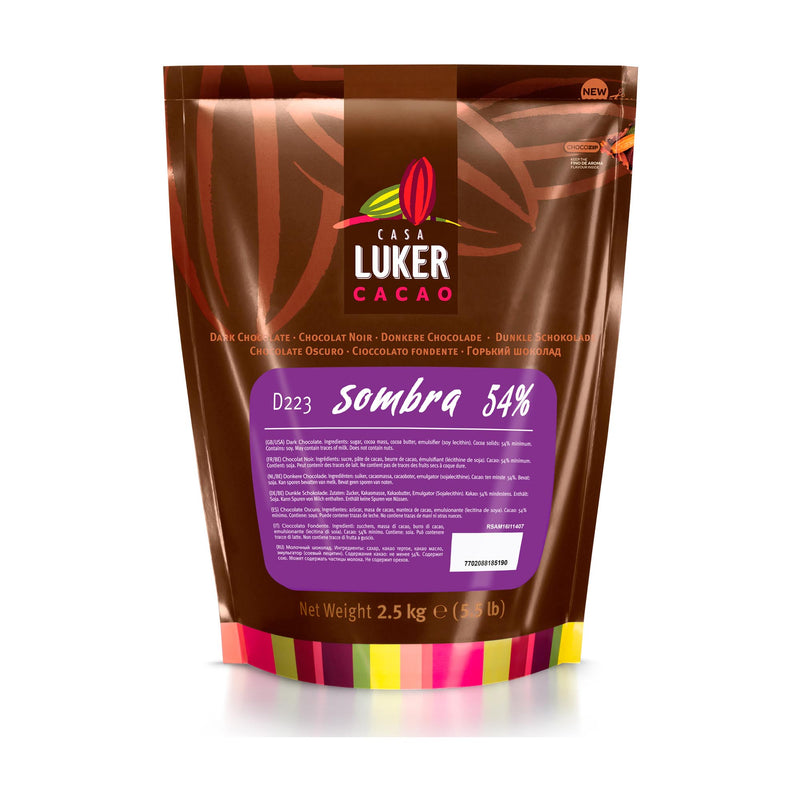 Dark Sombra Chocolate Buttons 54% (Code D223) 2.5kg Casa Luker (5 Day Pre Order)