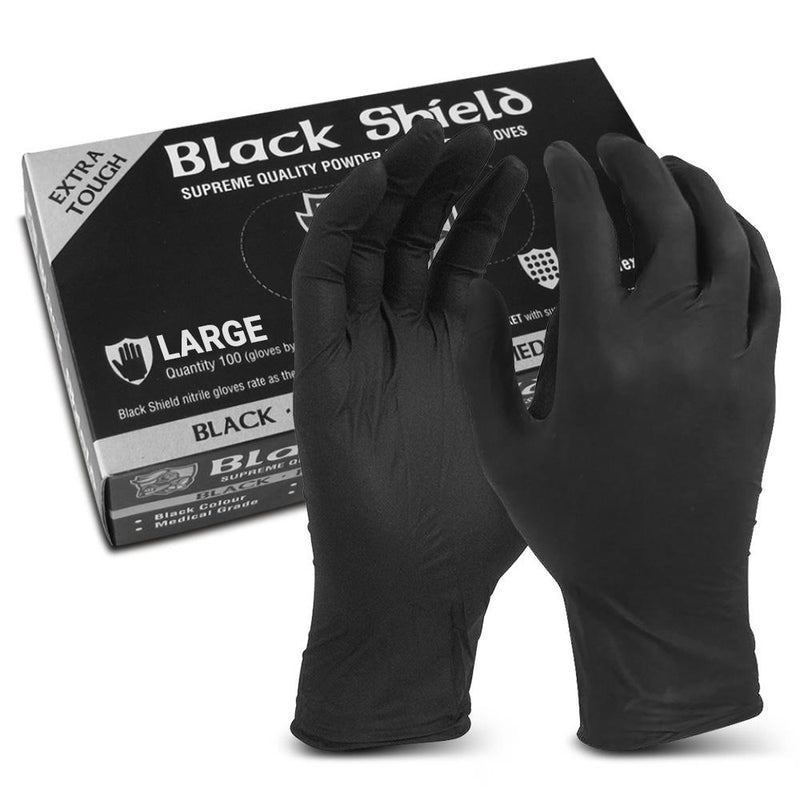 Gloves Black NITRYL-VINYL Disposable Powder Free Large (box) Primo Plus