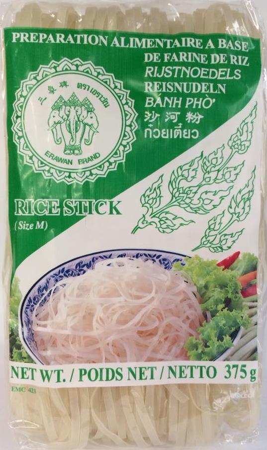 Pad Thai Rice Stick Noodles Medium 375g Pkt Erawan