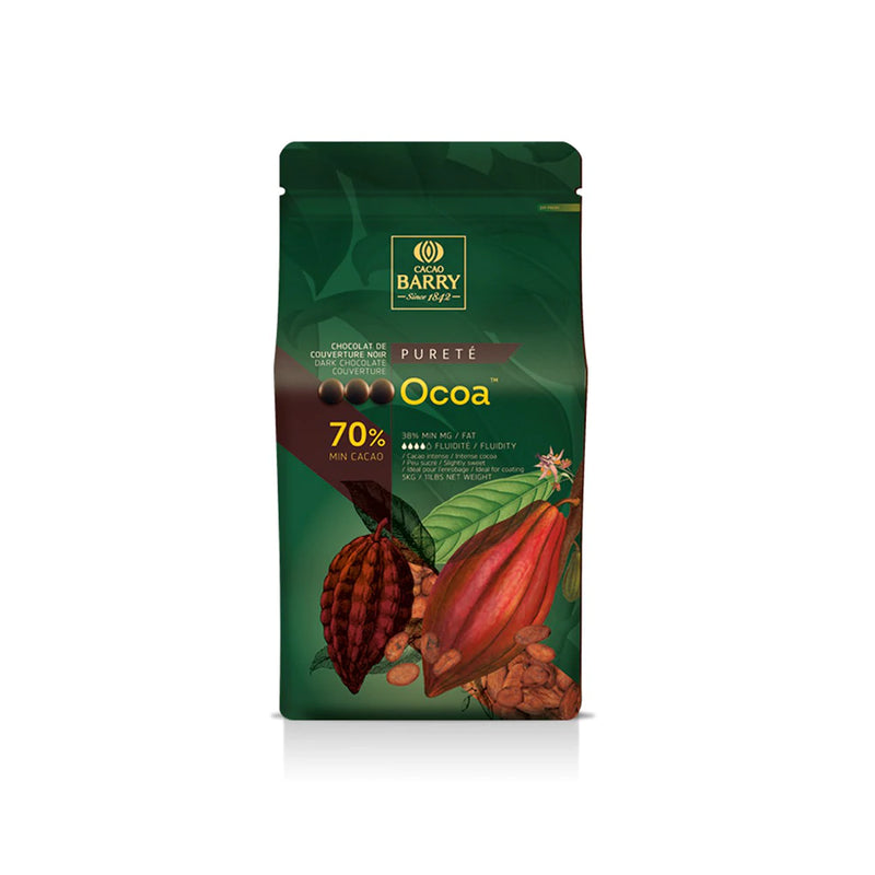 Cocoa Dark Chocolate 70.5% Pistol 1kg Cocoa Barry