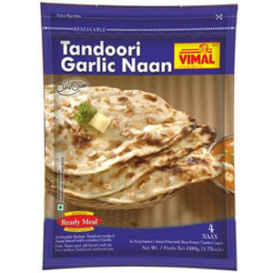 Naan Bread Tandoori Garlic 333gm x 12 (Carton) Vimal Frozen