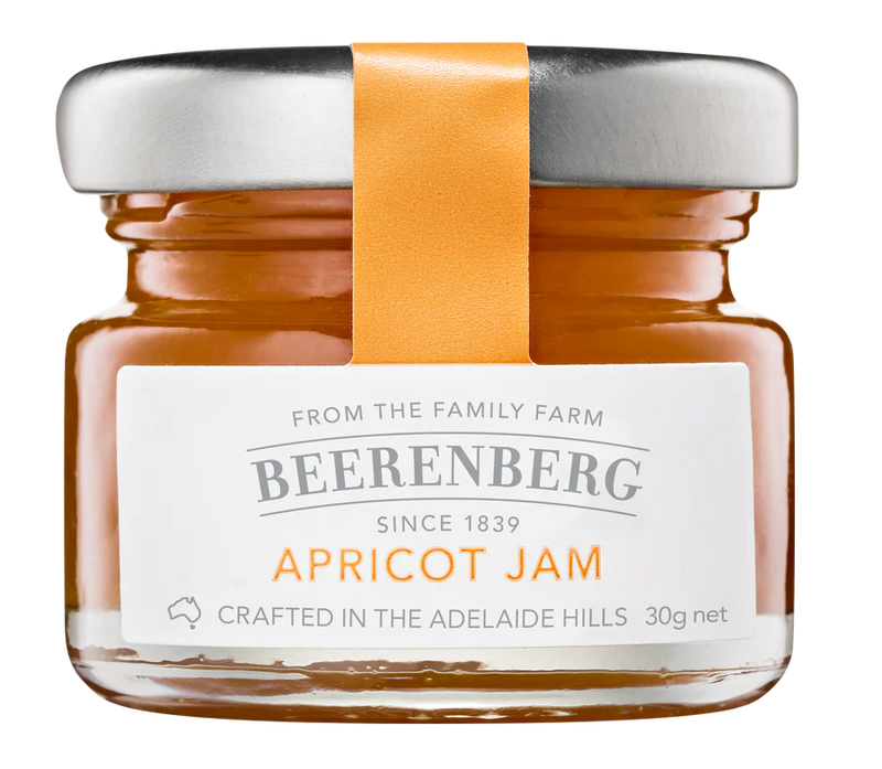 Apricot Jam 30g x 60 Carton Glass Jars Beerenberg
