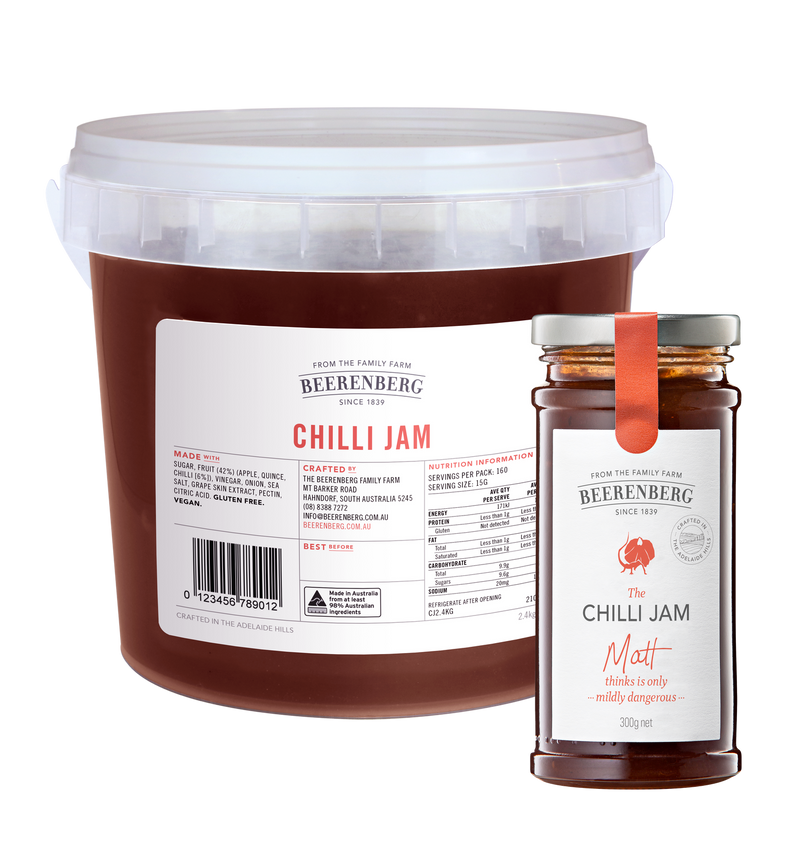 Chilli Jam 2.4kg Tub Beerenberg Austalian Made