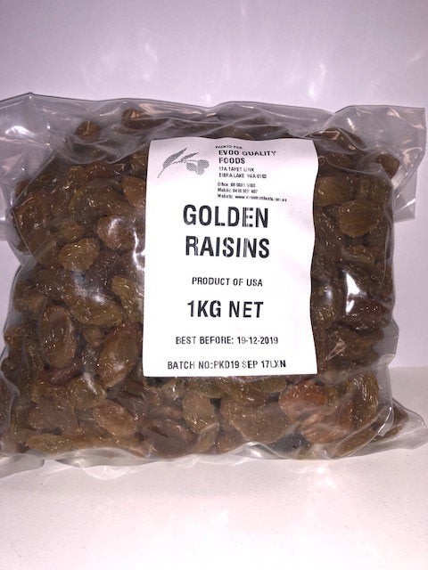 Golden Raisins 1kg Bag (Pre Order)
