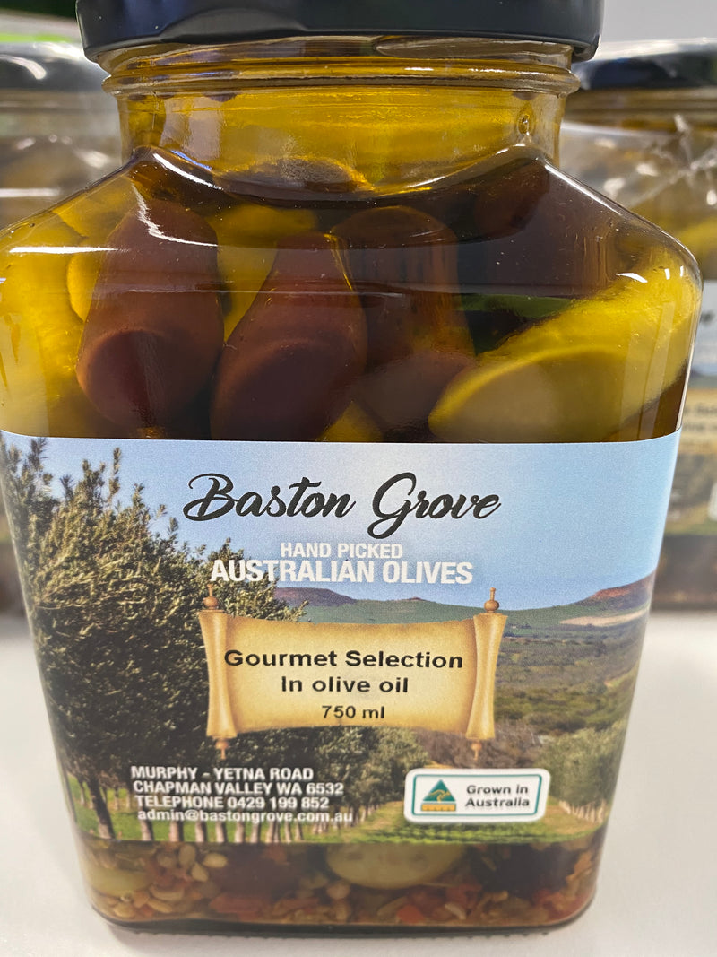 Gourmet Selection Olives in Oil 750ml Baston Grove
