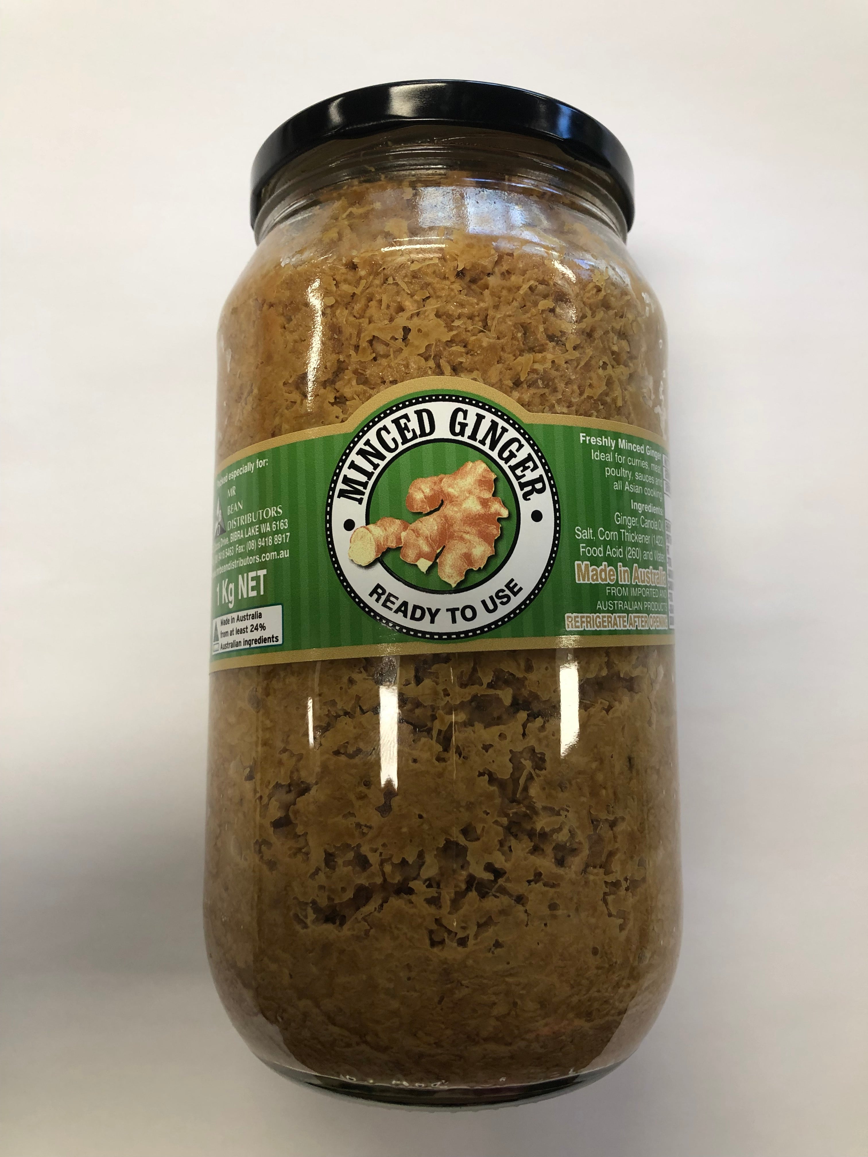 Ginger Minced 1kg Jar Mr Bean