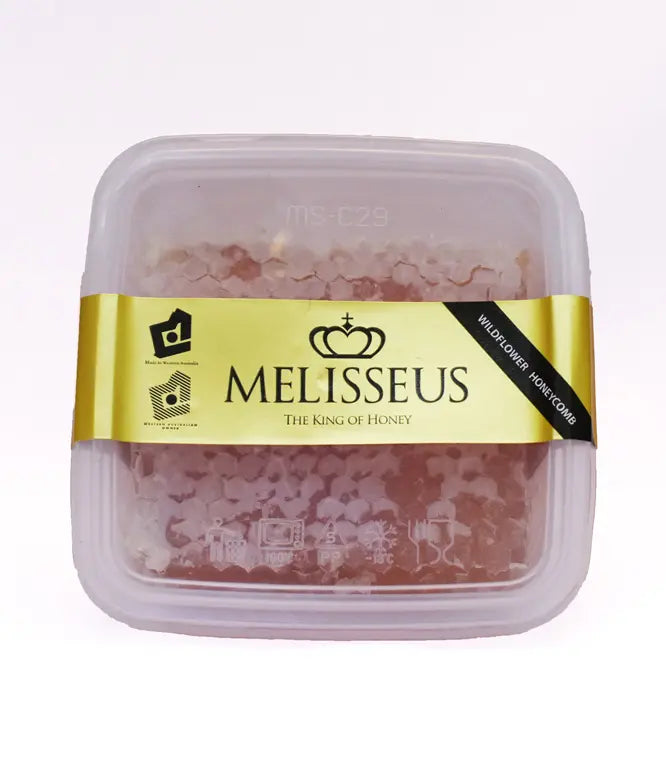 Honeycomb Hand Cut 120g Square Plastic Tub Melisseus