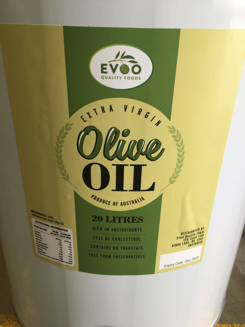 Extra Virgin Olive Oil 20lt Drum - Moore River 2023 Season (EVOO)