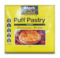 Pastry Puff Sheets 1kg Packet  Black &Gold