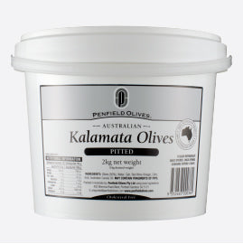 Kalamata Pitted Olives in Brine 10kg Tub Penfields