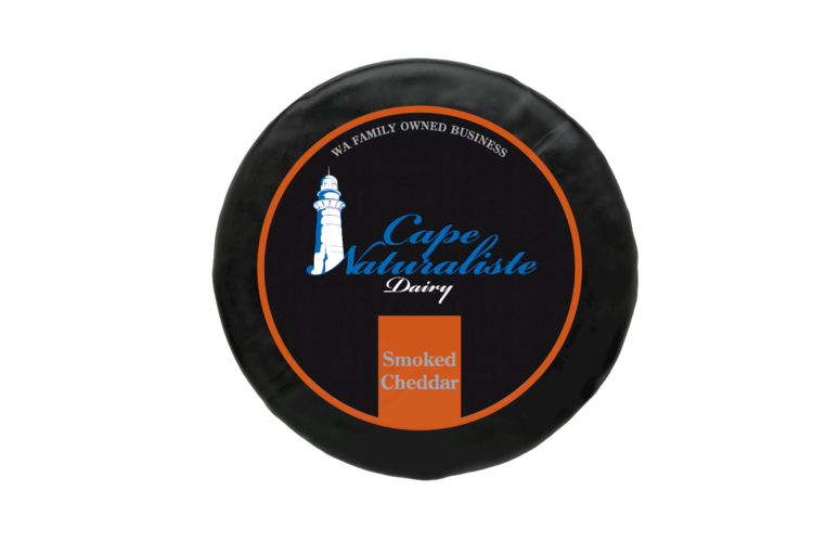 Cheese Smoked Cheddar Round (Black Waxed) 2kg Cape Naturaliste