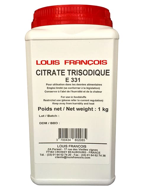 Sodium Citrate Trisodique 1kg Louis Francois (Nitrate) E331 Pre Order