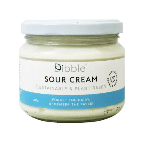 Sour Cream 300gm Tub Vegan 100% Natural and Plant Based Dibble - Pre Order 4 Days