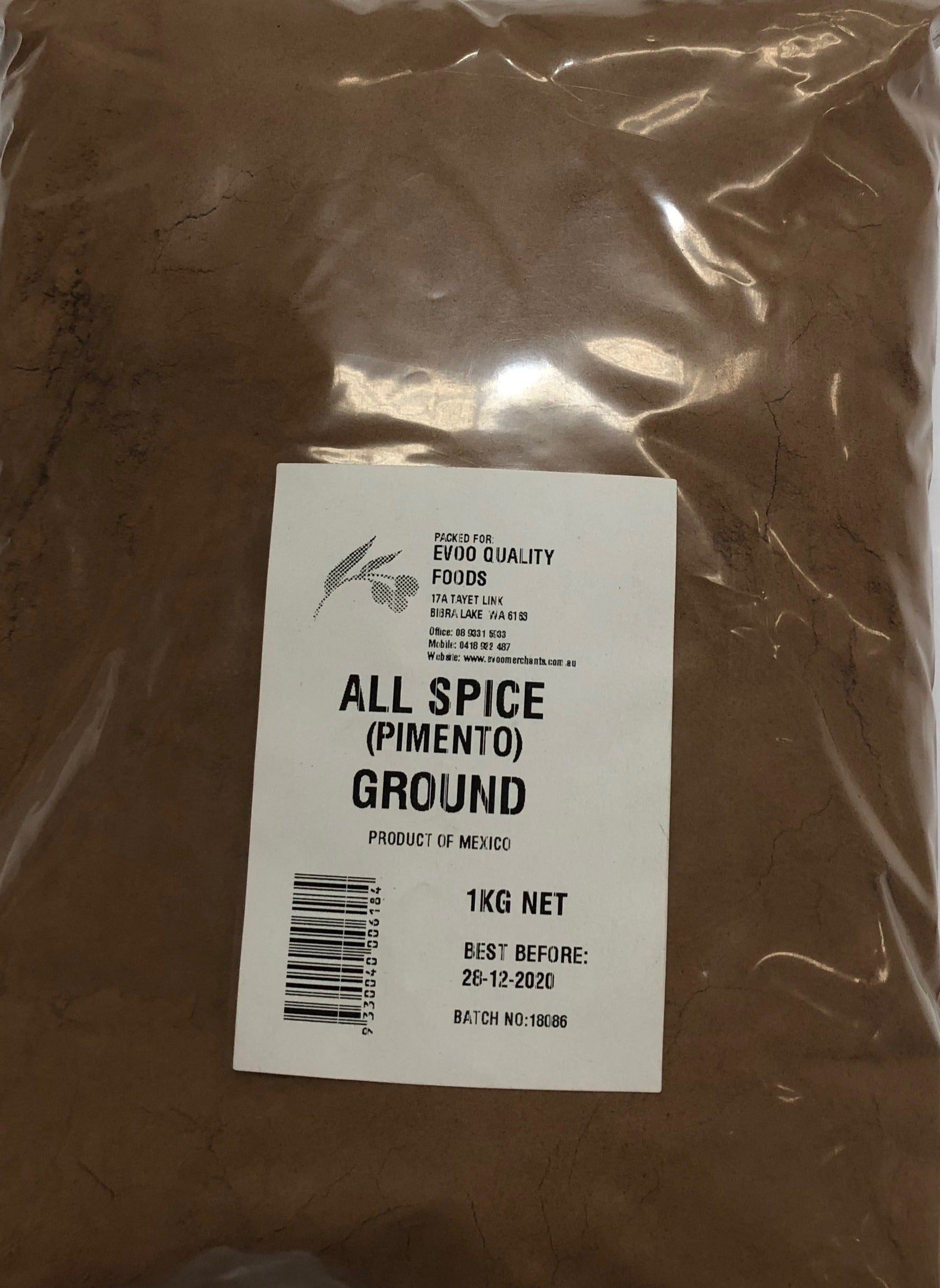 Allspice Ground 1kg Bag Evoo QF