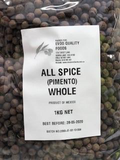 Allspice Whole 1kg Bag (Pimento) Evoo QF