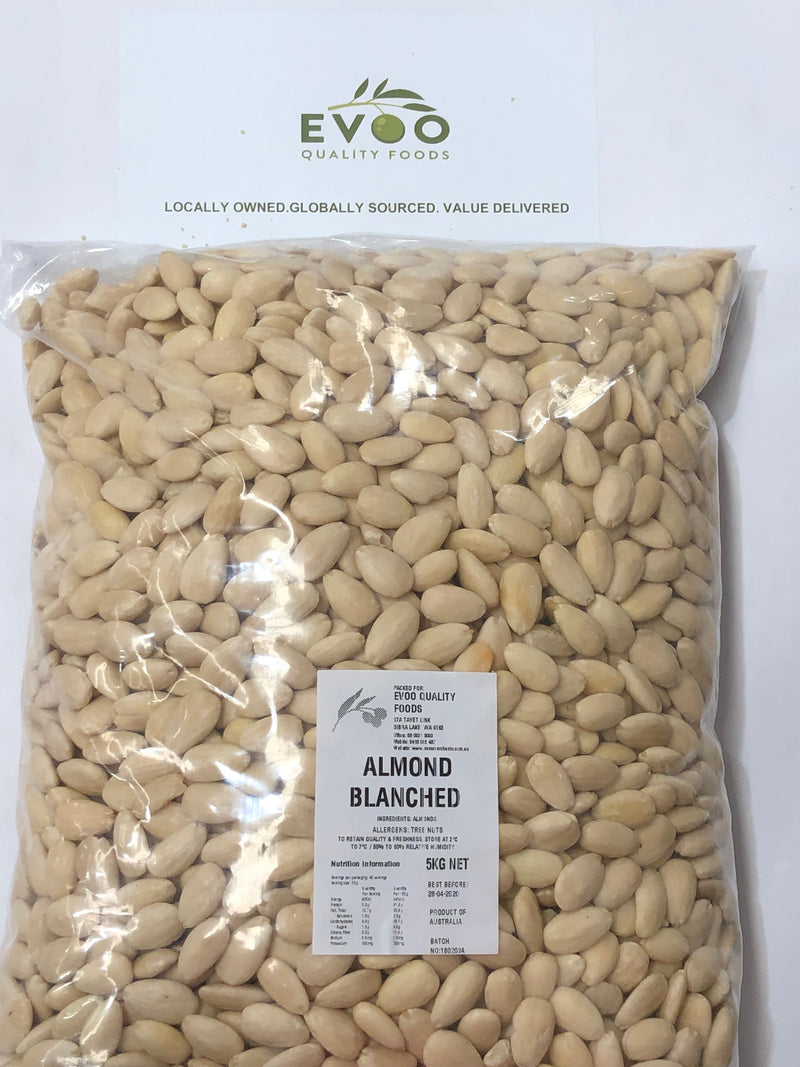 Almonds Blanched Whole 1kg Bag
