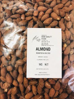 Almonds Roasted & Salted 1kg Evoo QF (Pre Order)