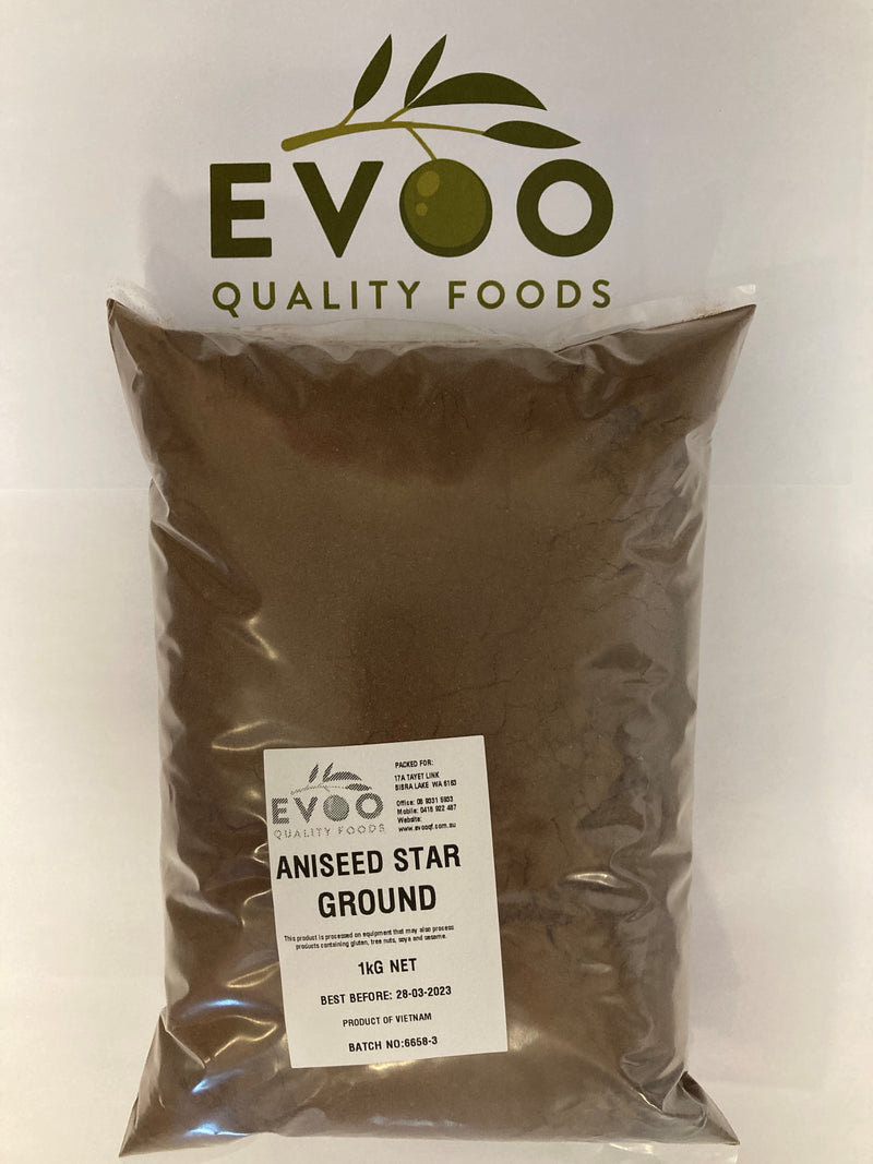 Star Anise Ground  / Aniseed powder 1kg bag EVOO QF
