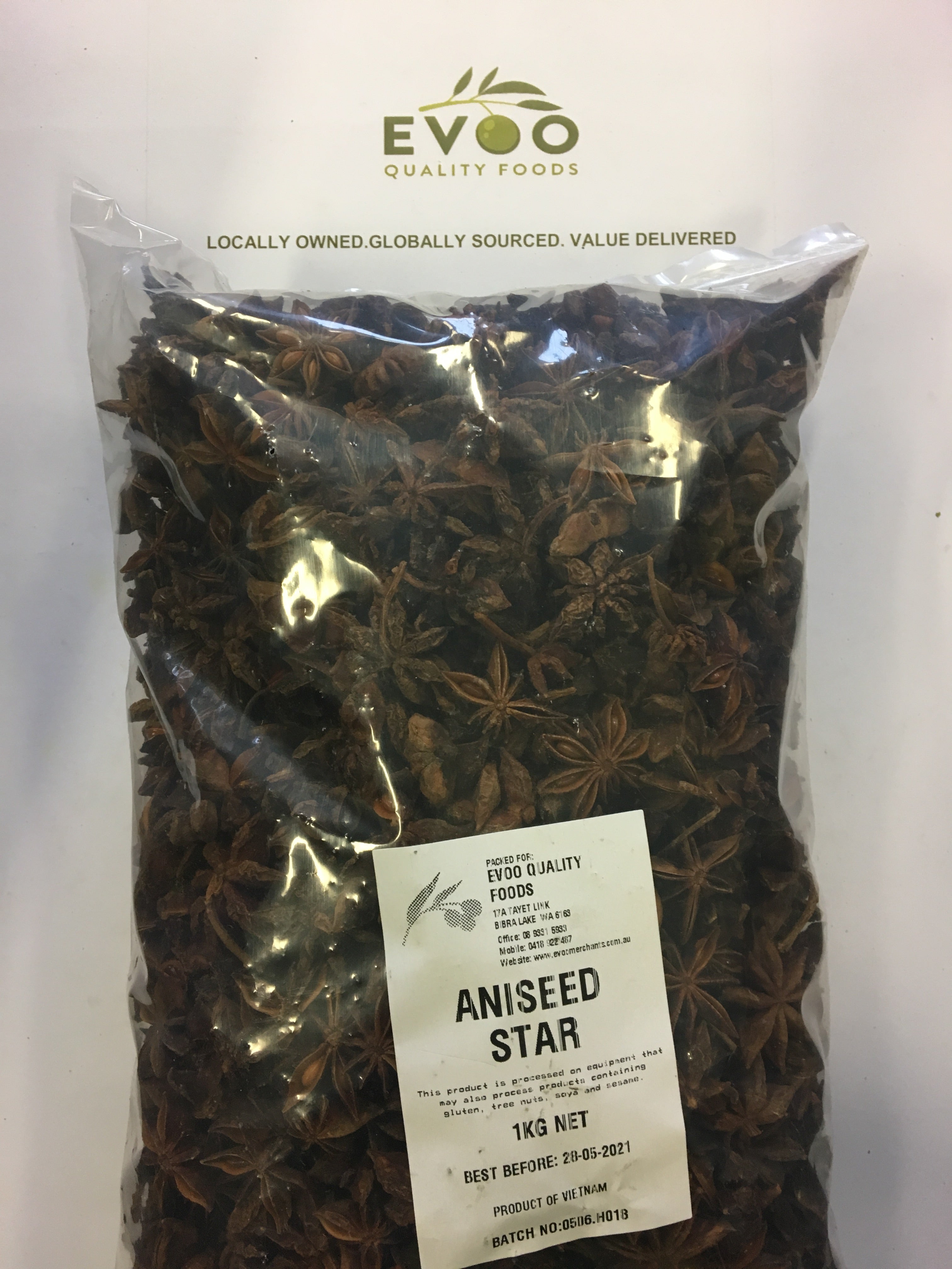 Star Anise Whole 1kg Bag EVOO