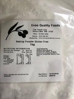 Baking Powder GF 1kg Bag Evoo QF