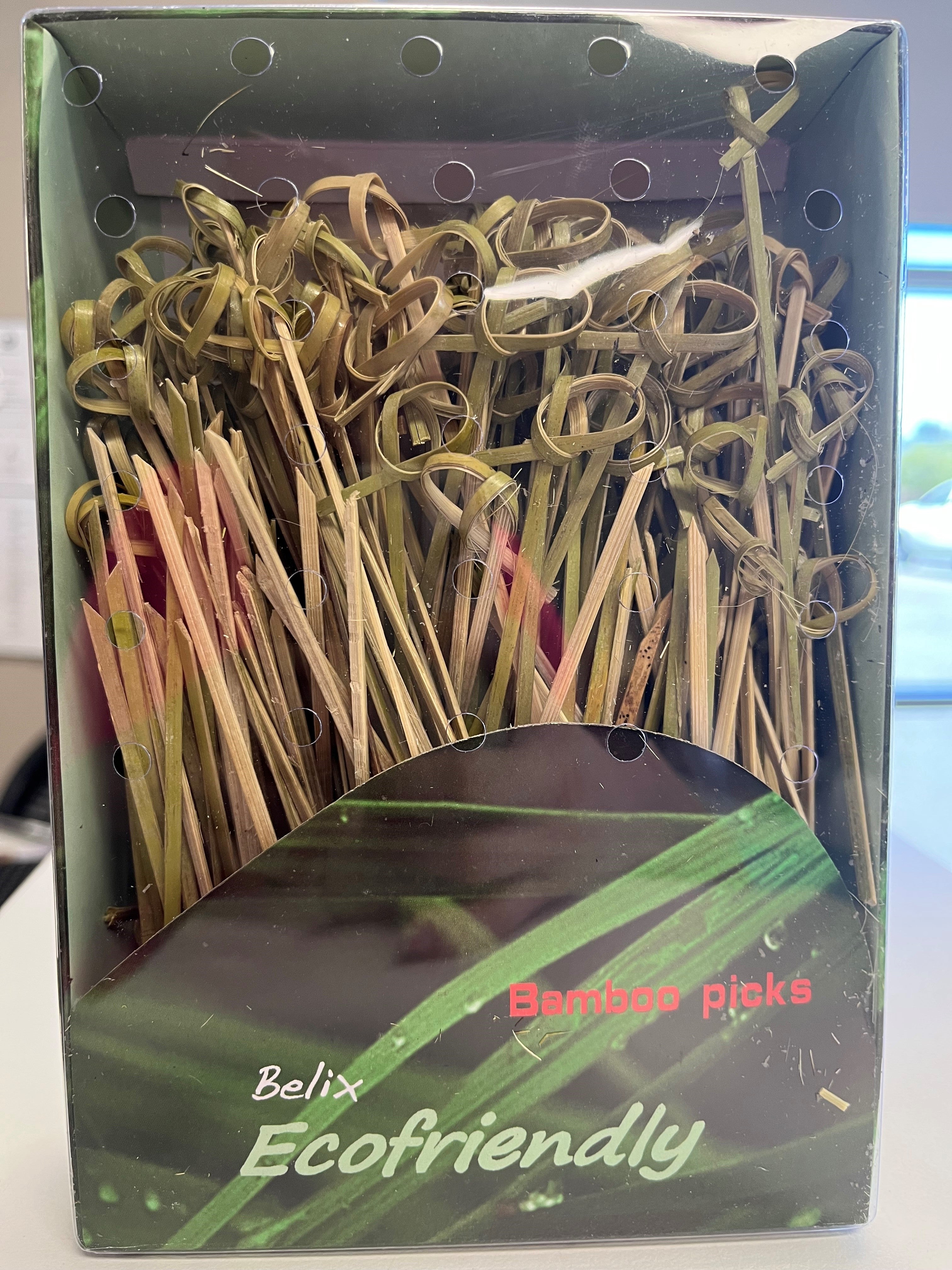Bamboo Skewers Looped / Knots  100mm (250pk) Ecofriendly Belix