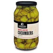 Cucumbers Bread & Butter 2kg Jar Sandhurst