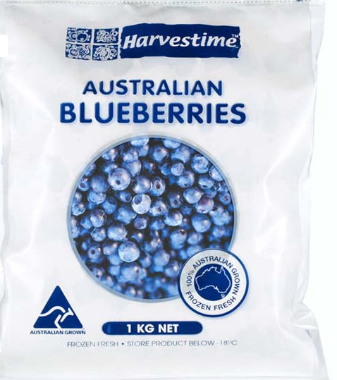 Blueberries Frozen 1kg Bag Harvestime