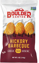 Potato Chips Hickory Barbecue 142g x 12 Carton Boulder Canyon (Pre Order)