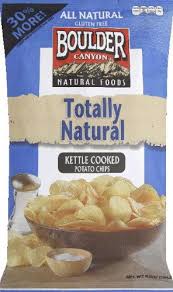 Potato Chips Totally Natural Sea Salt 142g x 12 Boulder Canyon Sold as carton (pre order)