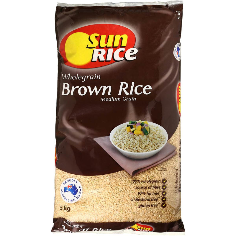 Brown Rice Medium 5kg Bag Sunrice – Evoo Quality Foods