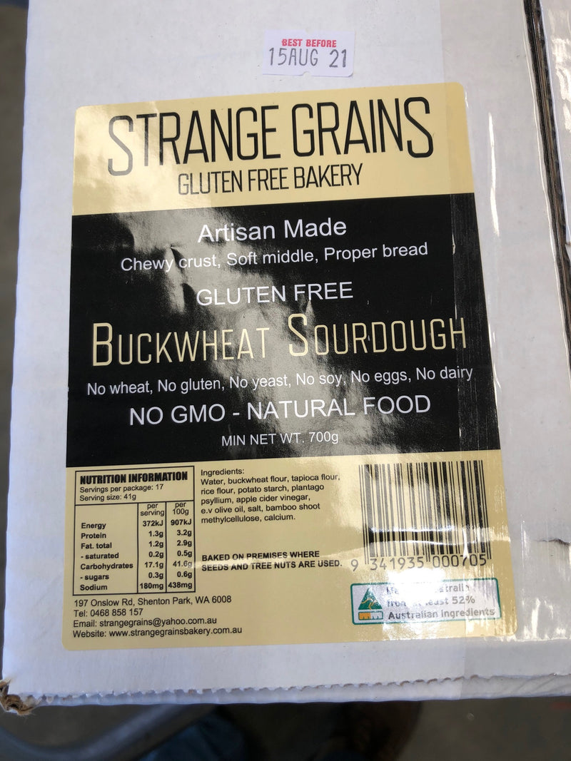 Buckwheat Sourdough Loaves GF (6) Strange Grains (3 Day Pre Order)