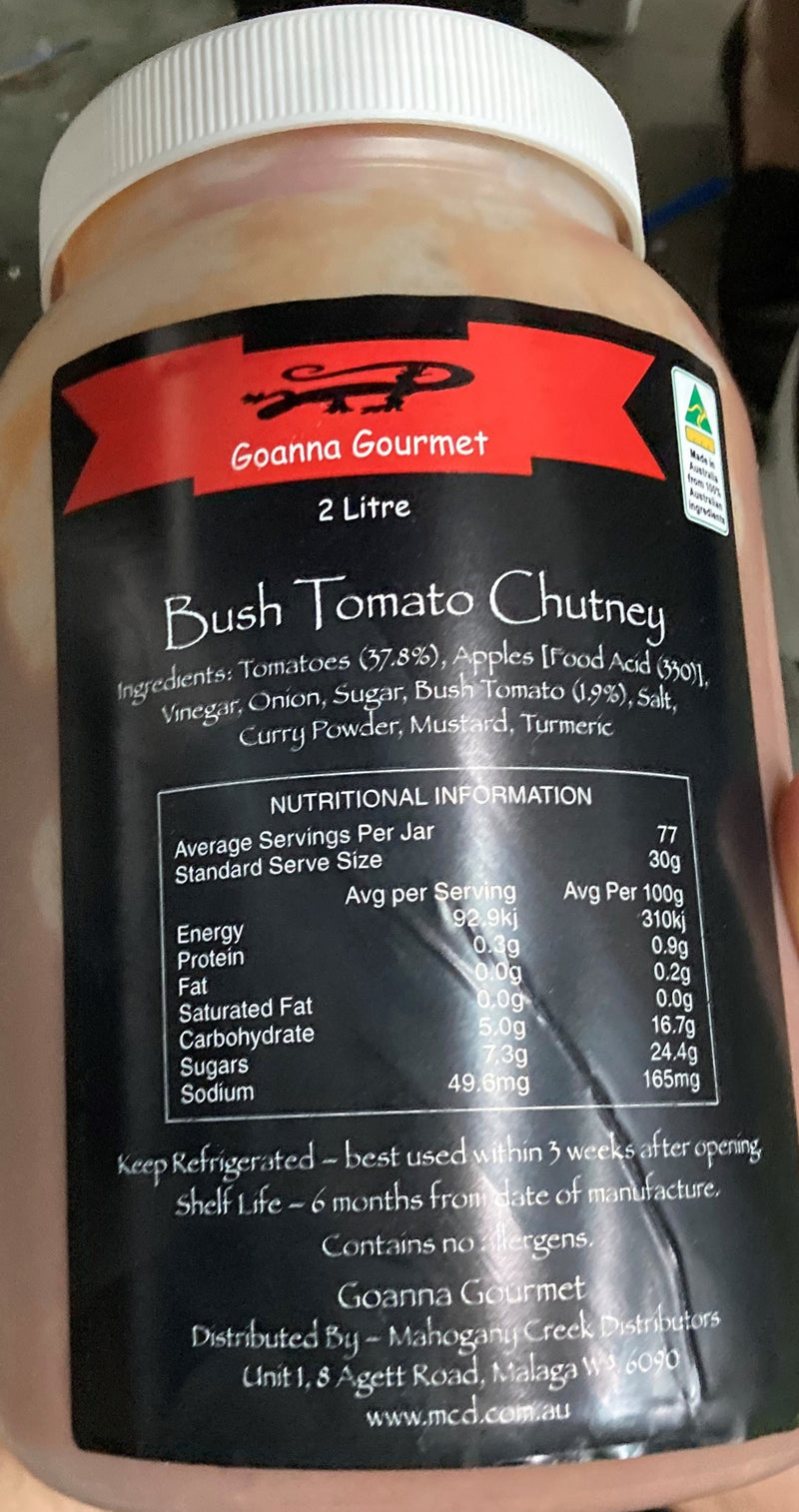 Native Bush Tomato Chutney 2kg Goanna Gourmet