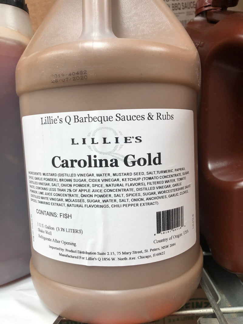 Carolina GOLD Barbecue Sauce 3.8lt Lillie's Q