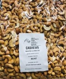 Cashew Roasted & Unsalted 3kg Evoo QF