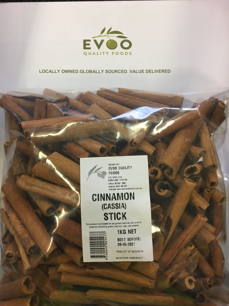 Cassia Sticks (Not Cinnamon Quills) 1kg Bag Evoo QF