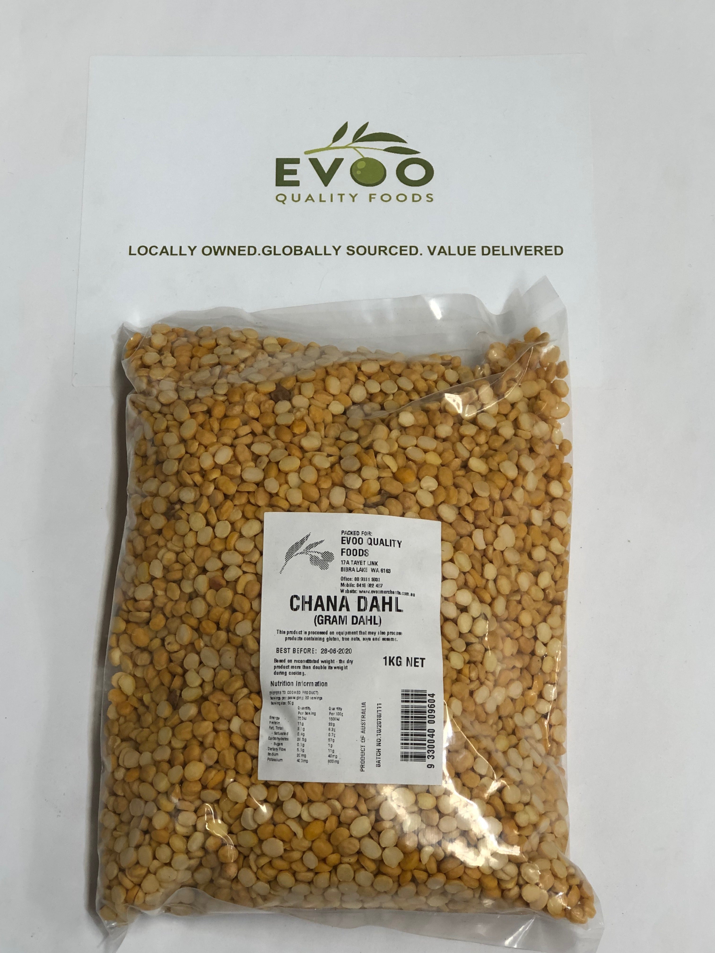 Chana Dhal (Yellow Lentils) 1kg Bag