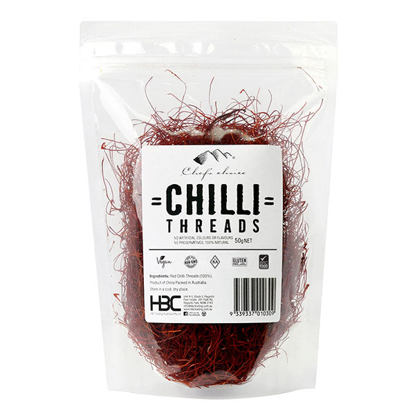 Chilli Strips / Threads 50g Chef's Choice