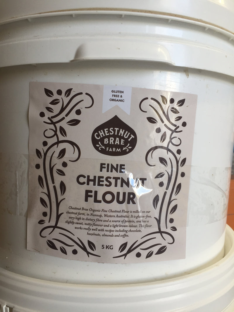 Chestnut Flour Fine Organic 5kg tub Chestnut Brae