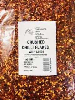 Chilli Crushed/ Flakes #3 Coarse 1kg Bag Evoo QF