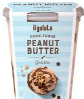 Ice Cream Peanut Butter Chocolate Fudge 5lt Tub (Pre Order) IlGelato