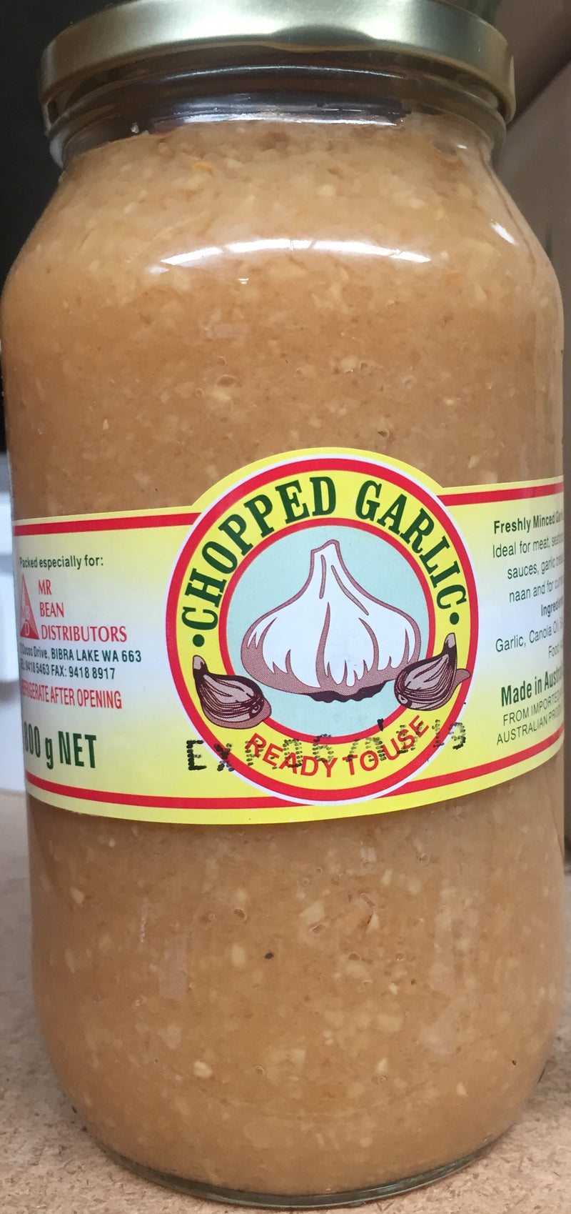 Garlic Chopped/ Minced 800g Jar